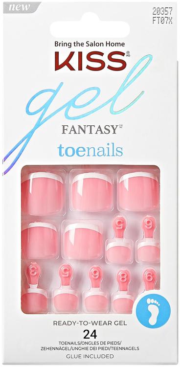 Kiss Gel Fantasy Toenails- Chase It 24kpl