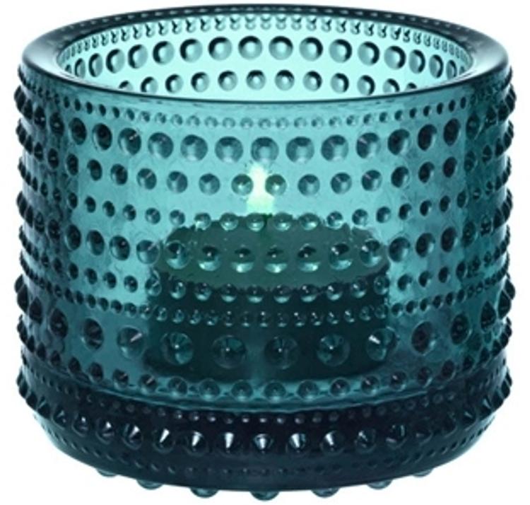 Iittala Kastehelmi kynttilälyhty 8cm merensininen