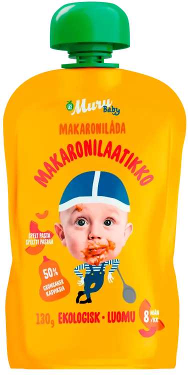 Muru Baby Makaronilaatikko alkaen 8 kk luomulastenateria 130 g