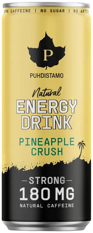 Puhdistamo Natural Energy Drink Strong Pineapple Crush 330 ml