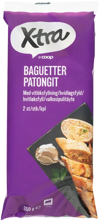 Xtra valkosipulitäytteinen patonki 350 g 2 kpl pakaste