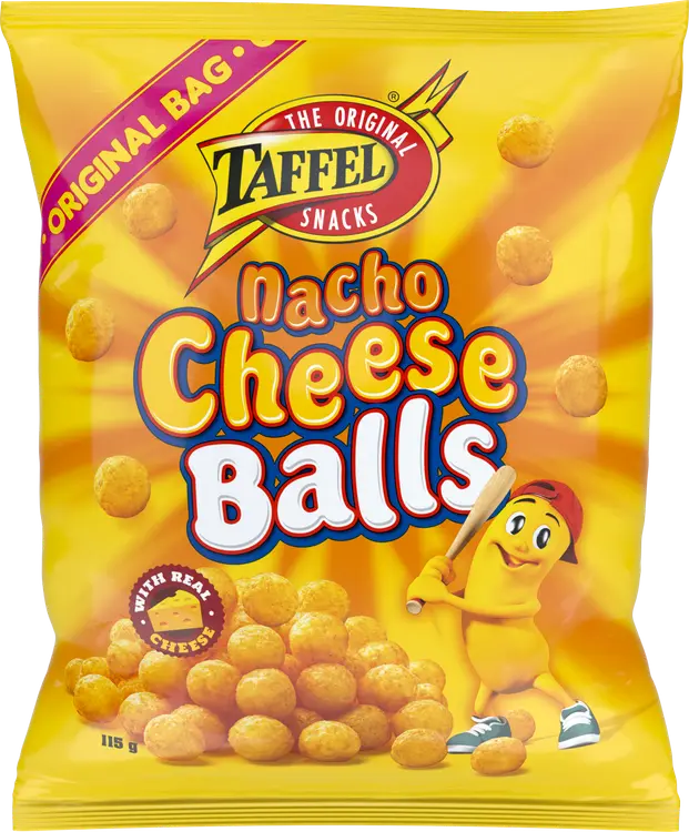 Taffel Nacho Cheese Balls maustettu juustosnacks 115g