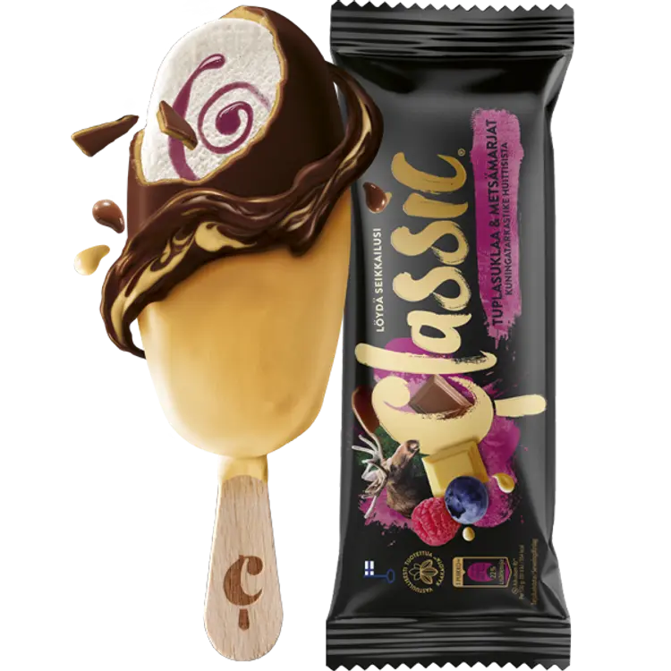 Classic Tuplasuklaa & Metsämarjat kermajäätelöpuikko 80g/100ml