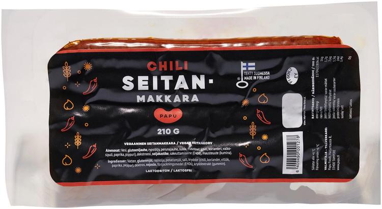 Papu Chili seitanmakkara 210 g