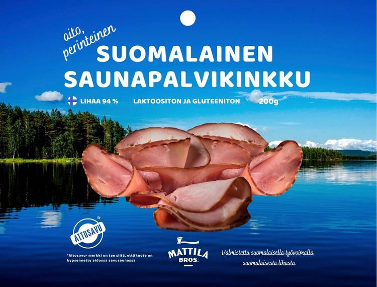 Mattila Bros. Suomalainen Saunapalvikinkku 200g, siivutettu