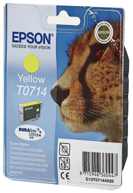 Epson mustepatruuna keltainen T0714