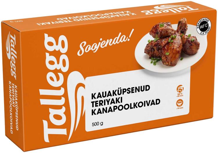 Kauaküpsetatud Teriyaki kanapoolkoivad 500 g