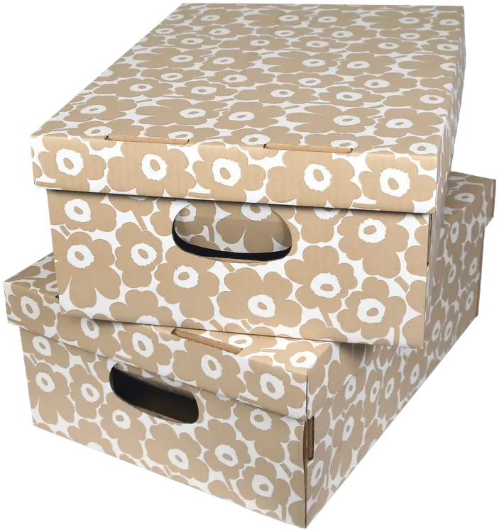 Marimekko kotilaatikko Unikko beige 2kpl/pkt