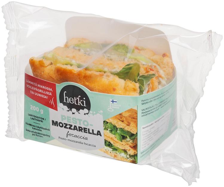 Fresh Hetki Pesto-mozzarella focaccia 200g