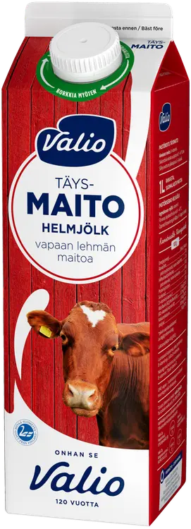 Valio vapaan lehmän täysmaito 1 l