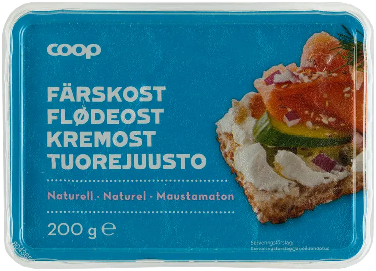Coop maustamaton tuorejuusto 200 g
