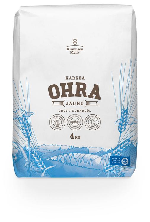 Kinnusen Mylly 4kg Karkea ohrajauho