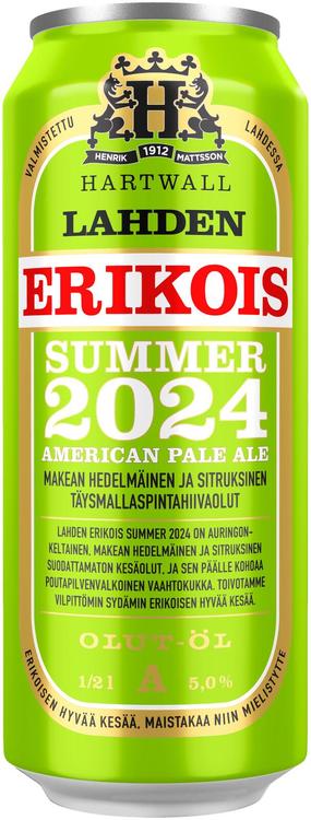 Lahden Erikois Summer 2024 olut 5% 0,5 l