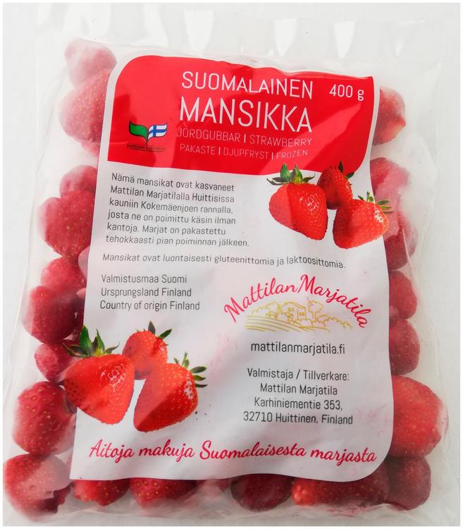 Suomalainen mansikka Mattilan Marjatila 400 g pakaste