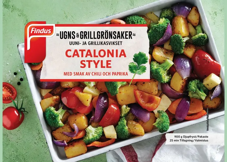Findus Uuni- & grillikasvikset Catalonia style 900g, pakaste