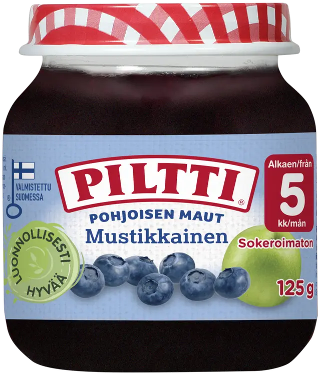 PILTTI Pohjoisen maut 125g Mustikkainen marja- ja hedelmäsose 5kk