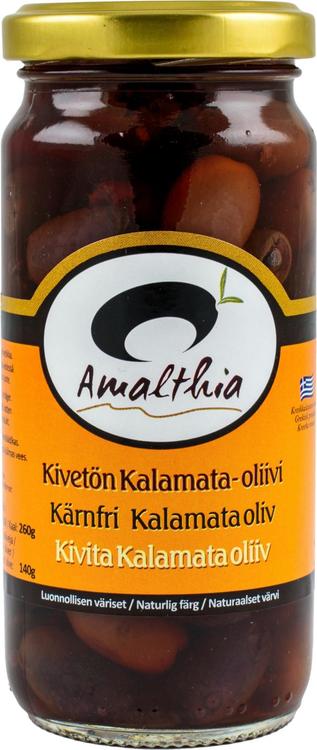 Amalthia 260/140g Kalamata-oliivi kivetön