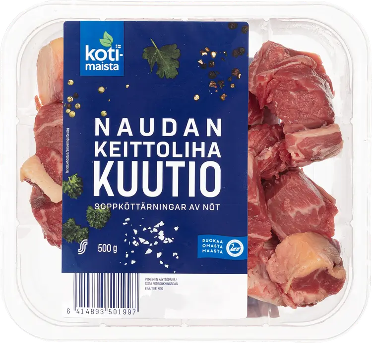 Kotimaista naudan keittolihakuutio 500 g
