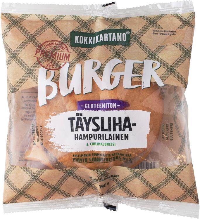 Kokkikartano Täyslihahampurilainen - Gluteeniton 190g