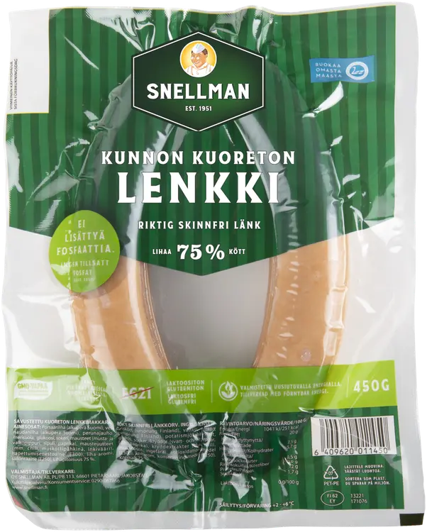 Snellman Kunnon kuoreton lenkki 450g