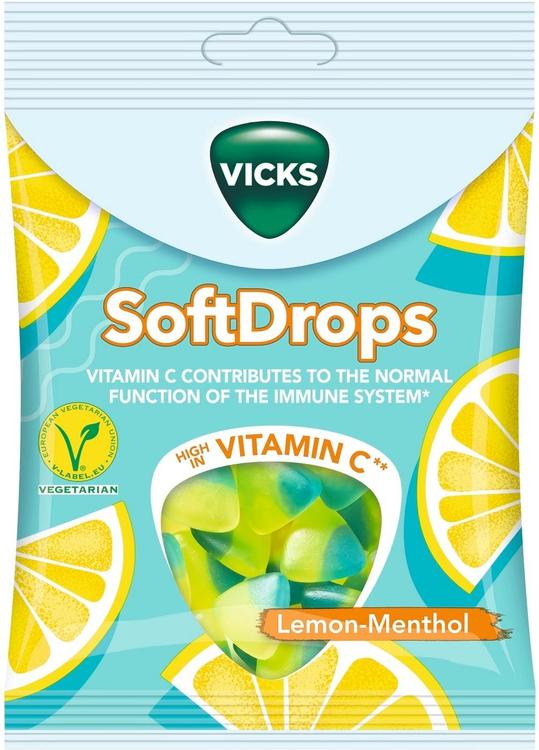 Vicks SoftDrops Vitamin C Lemon-Menthol 90 g