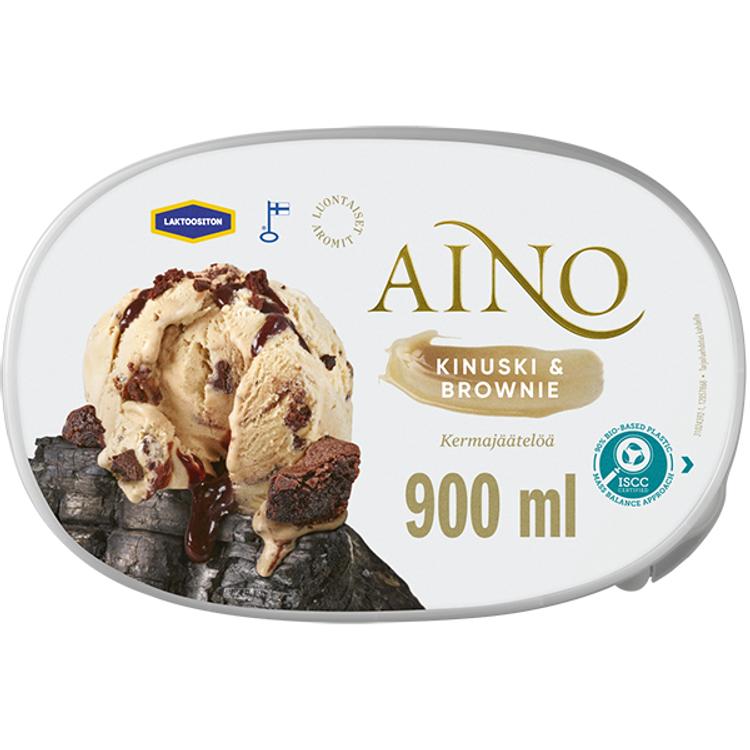 Aino Kinuski & Brownie Laktoositon kermajäätelö kotipakkaus 500g/900ml