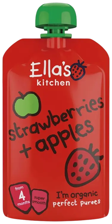 Ella's Kitchen Mansikka-omenasose alkaen 4kk LUOMU 120g