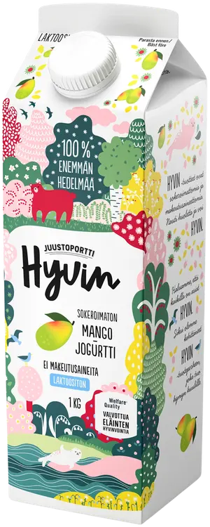 Juustoportti Hyvin jogurtti 1 kg mango laktoositon