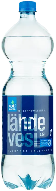 Kotimaista Hiilihapollinen lähdevesi 1,5l