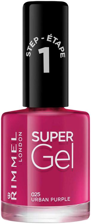 Rimmel 12ml Super Gel Nail Polish 025 Urban Purple kynsilakka