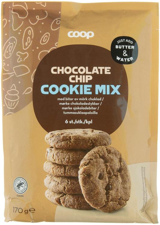 Coop küpsisesegu tumeda šokolaadi tükkidega 170g