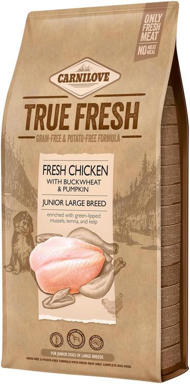 Carnilove True Fresh Kana junior suurille koirille 11,4 kg