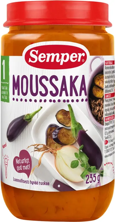 Semper Moussaka 1v lastenateria 235g