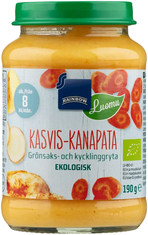 Rainbow kasvis-kanapata luomu 190 g 8 kk