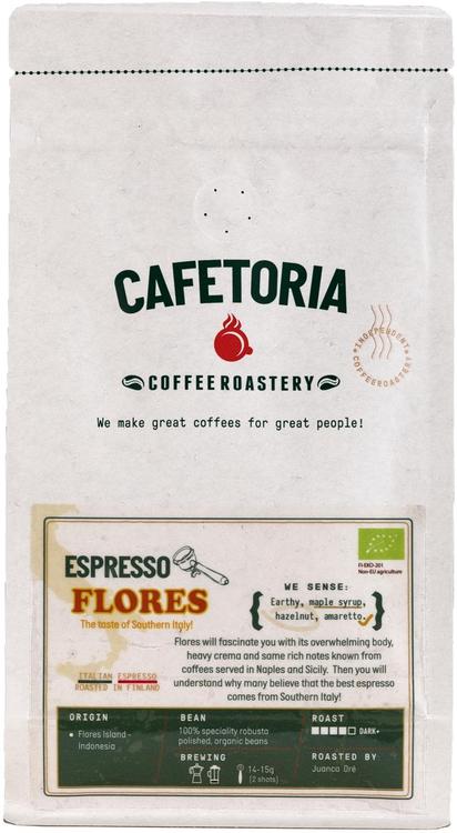 Cafetoria roastery Espresso Flores 250g papukahvi