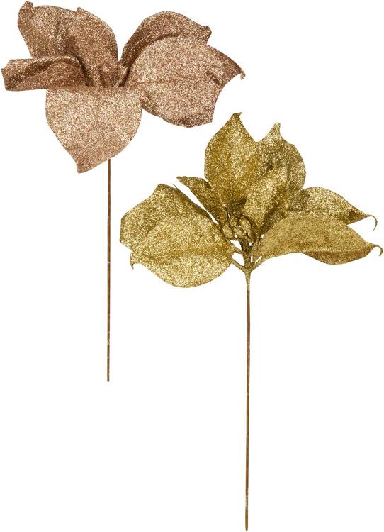 Koristeoksa Joulutähti glitter 23 cm, erilaisia