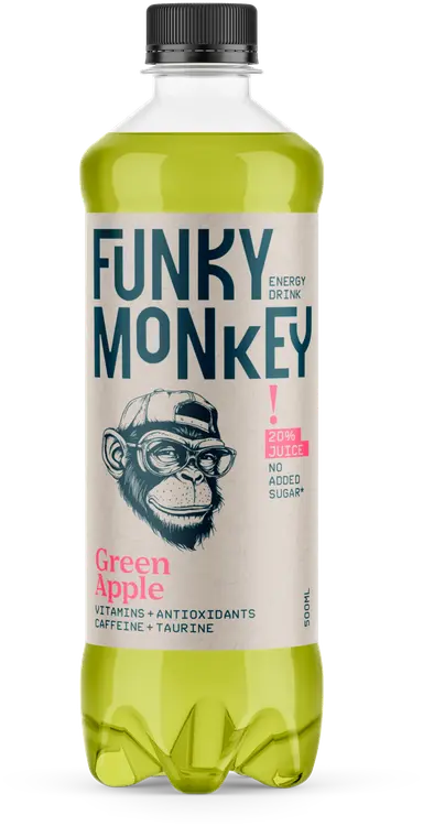 FUNKY MONKEY Green Apple energiajuoma 500 ml