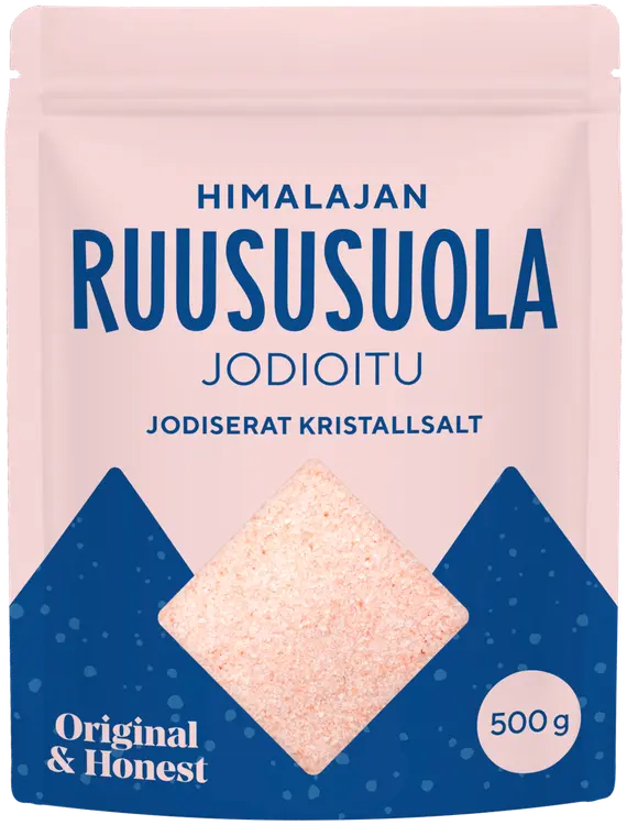 Organic Health Original & Honest himalajan ruususuola hieno, jodioitu 500g