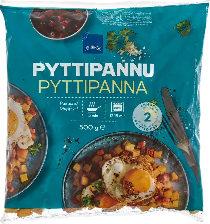 Rainbow 500g pyttipannu laktoositon pakaste