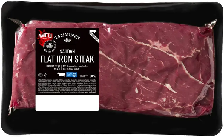 Tamminen naudan flat iron steak n600g
