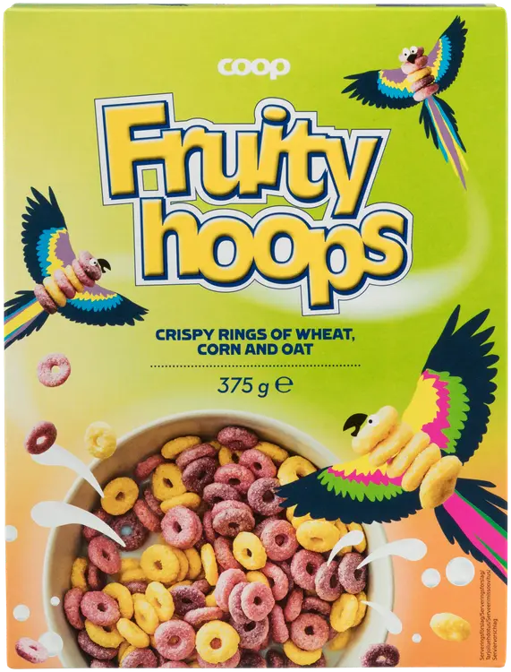 Coop Fruity Hoops rapeat rinkulat 375 g