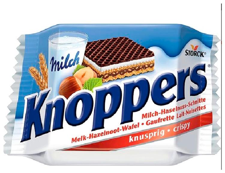 Knoppers piima- ja pähklitäidisega krõbe vahvel 25 g