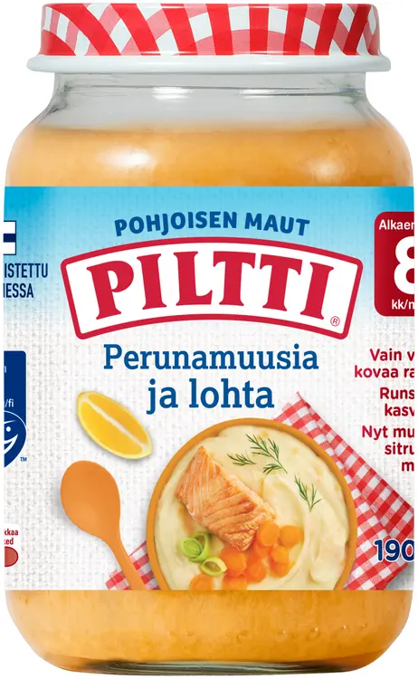 PILTTI Pohjoisen maut 190g Perunamuusia ja lohta lastenateria 8kk