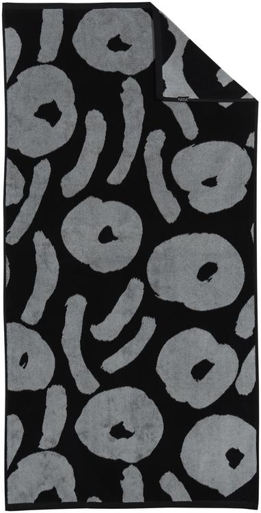Ratia kylpypyyhe Nuppunen 70x140 cm musta/harmaa