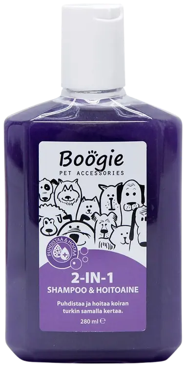 Boogie 2in1 Shampoo ja hoitoaine, 280 ml