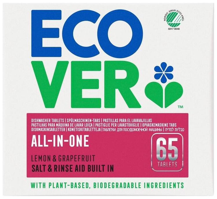Ecover Konetiskitabletit All-in-One 65kpl 1,3kg