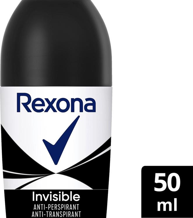 Rexona 48h Invisible on black and white clothes Antiperspirantti Deodorantti Roll-on suojaa vaatteita värjäytymiltä 50 ml