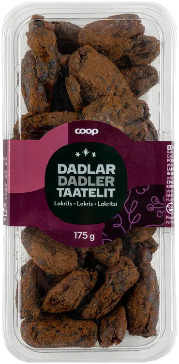Coop kuivatut lakritsitaatelit 175 g