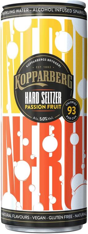 Kopparberg Hard Seltzer 5,0% Passionfruit, Hiilihapotettu alkoholijuoma 330ml tölkki