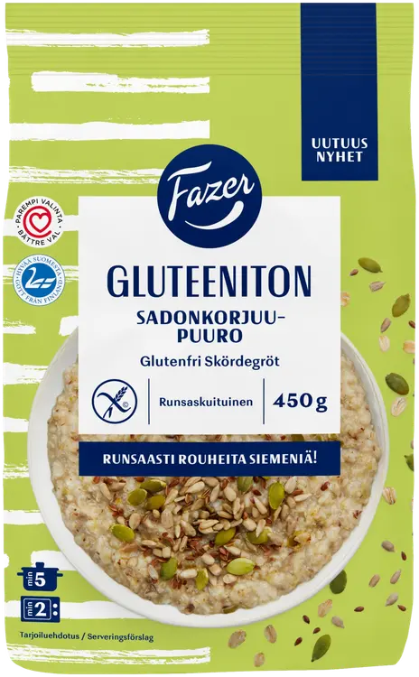 Fazer Gluteeniton Sadonkorjuupuuro 450 g